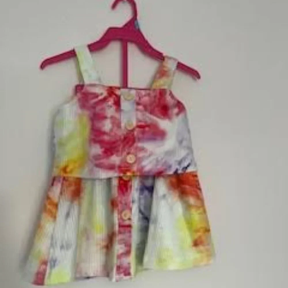 Toddler Girls 2-Piece Tie Dye Tank Top & Skirt Set – Size 18–24 Months – NWT